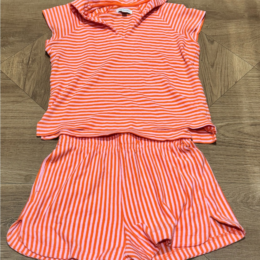 Striped Orange Women's Jumpsuit